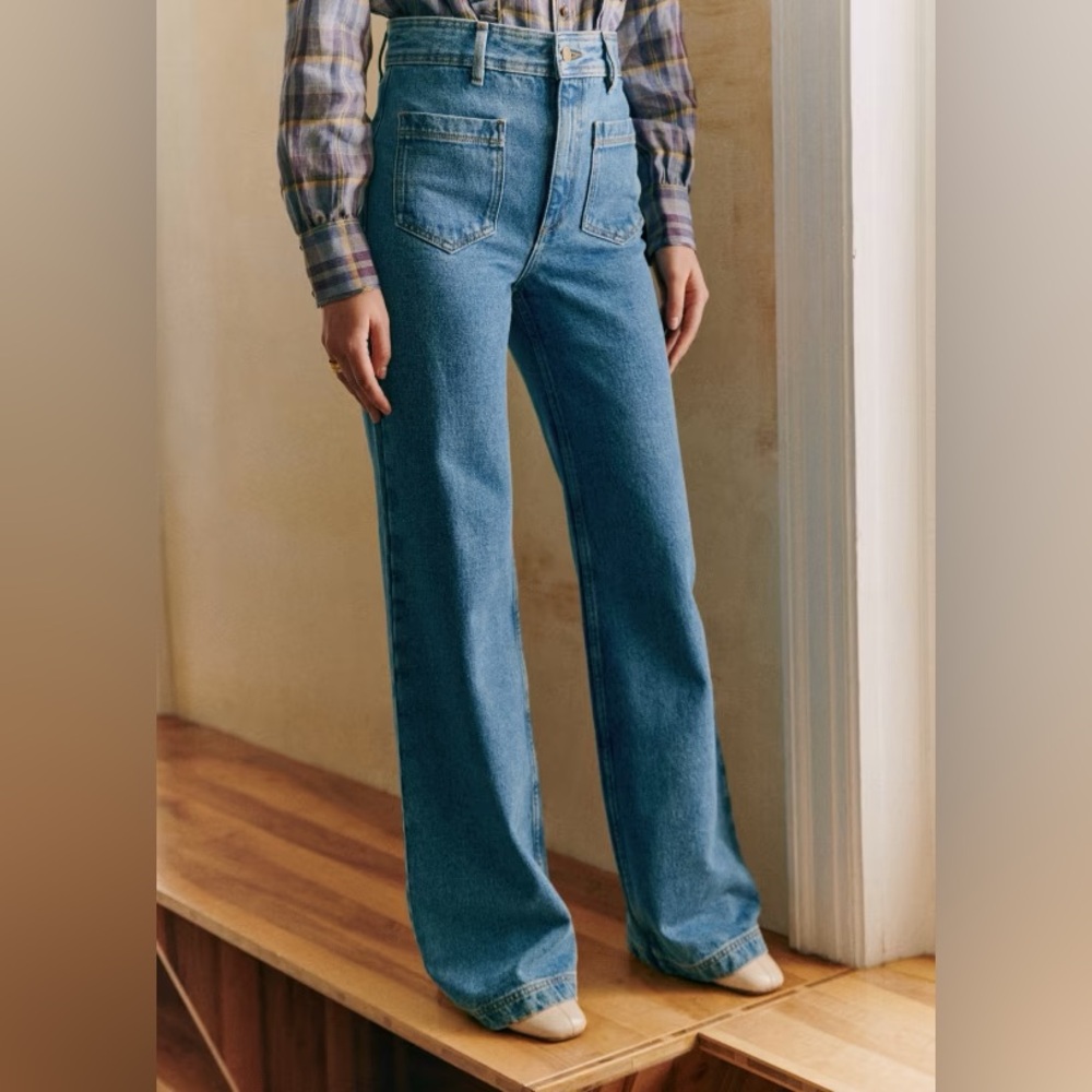 Sézane 70’s trousers denim - NWT!